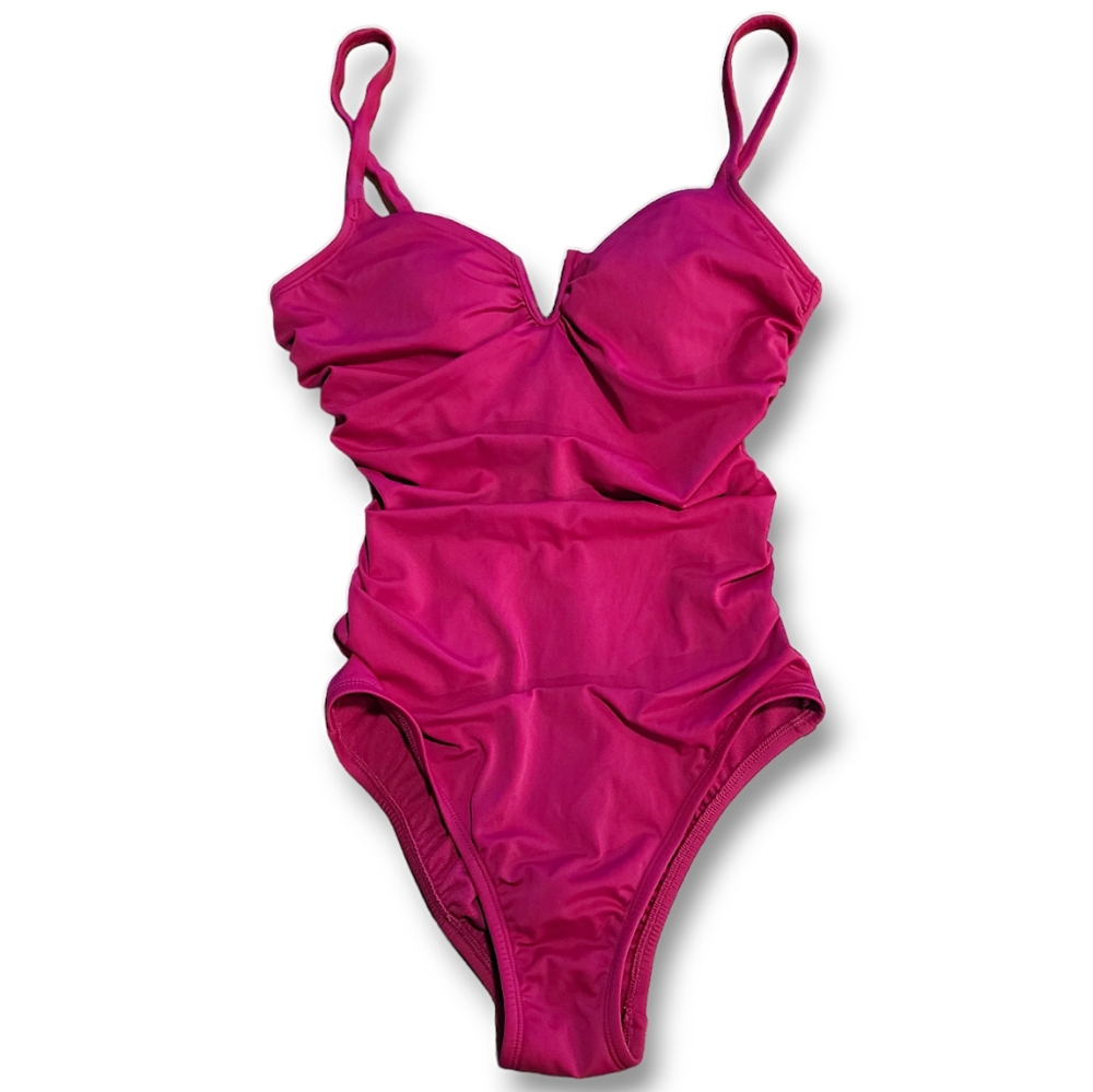 NWT Time and Tru Women's One Piece Pink Swimsuit Size 8 - 10